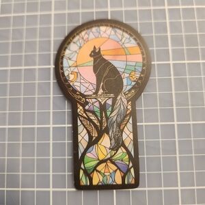 10/$10 Sticker Stained Glass Black Cat Theme Wicca Witchy Goth